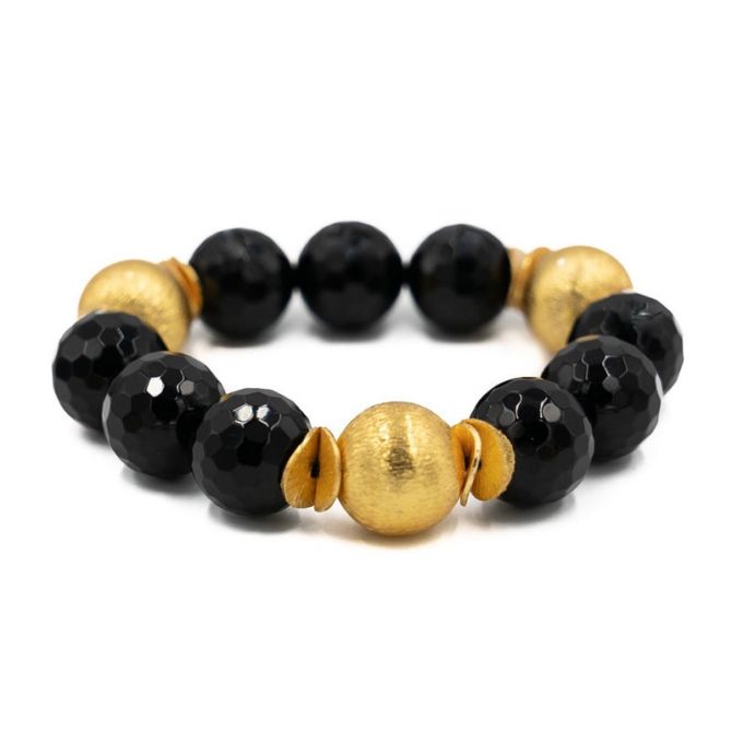 Addison Bracelet - Faceted Black Onyx - Findlay Rowe Designs