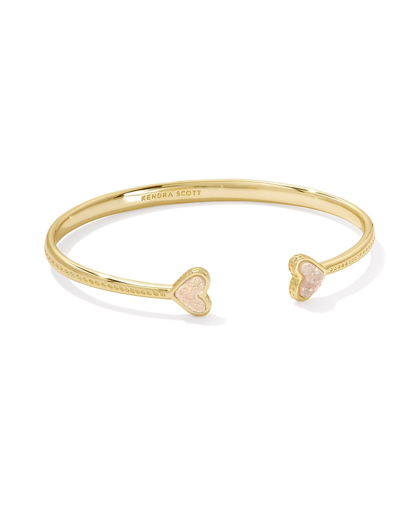 Kendra Scott - Bracelet - Framed Ari Heart Gold Cuff - Iridescent Drusy - Findlay Rowe Designs