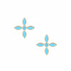 Natalie Wood - Enamel Cross Stud Earrings - Light Blue - Findlay Rowe Designs