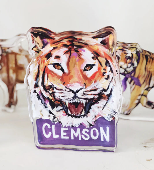 Lauren Dunn - Gameday - Clemson Tiger Acrylic Art - Findlay Rowe Designs