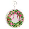 Round Top - Ornament - Pink Wreath - Findlay Rowe Designs