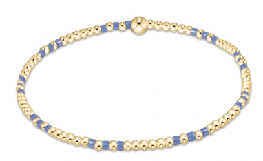 Enewton - Hope Joy Pattern 2mm Bead Bracelet - Bright Blue