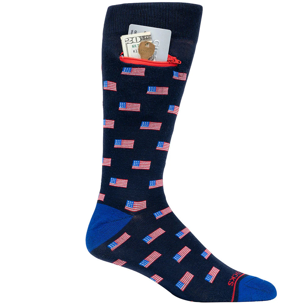 Pocket Socks - Men's USA Flag