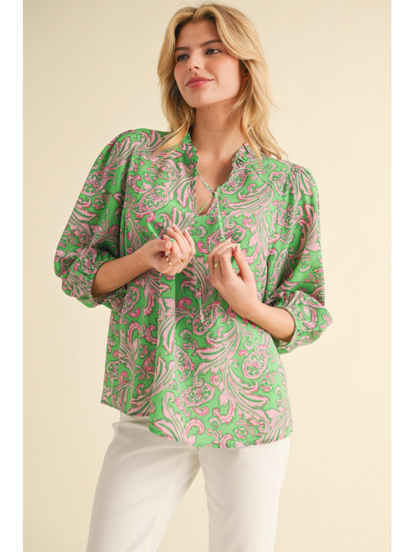 Top - Paisley Peasant