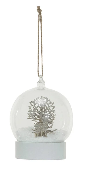 Ornament - Snow Globe Gold Glitter Deer - Findlay Rowe Designs