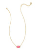 Kendra Scott - Elisa Gold Pendant Necklace - Bright Pink Kyocera Opal - Findlay Rowe Designs