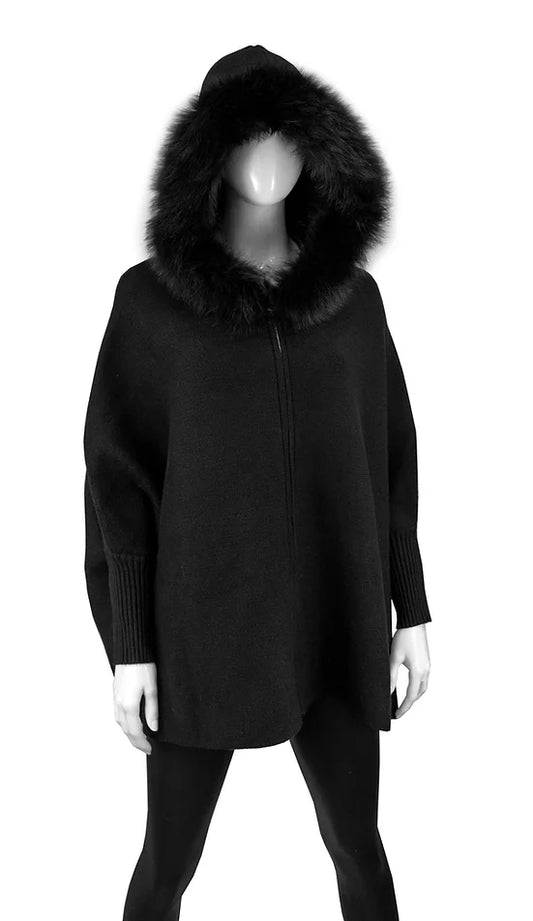 Hoodie Zip-up - Fur Trimmed - Sleeves - Findlay Rowe Designs