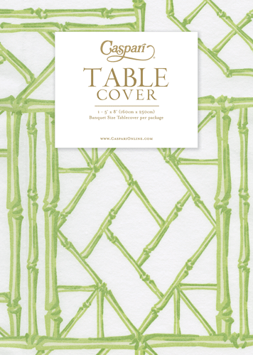 Caspari - Paper Table Covers - Bamboo Screen - Moss Green