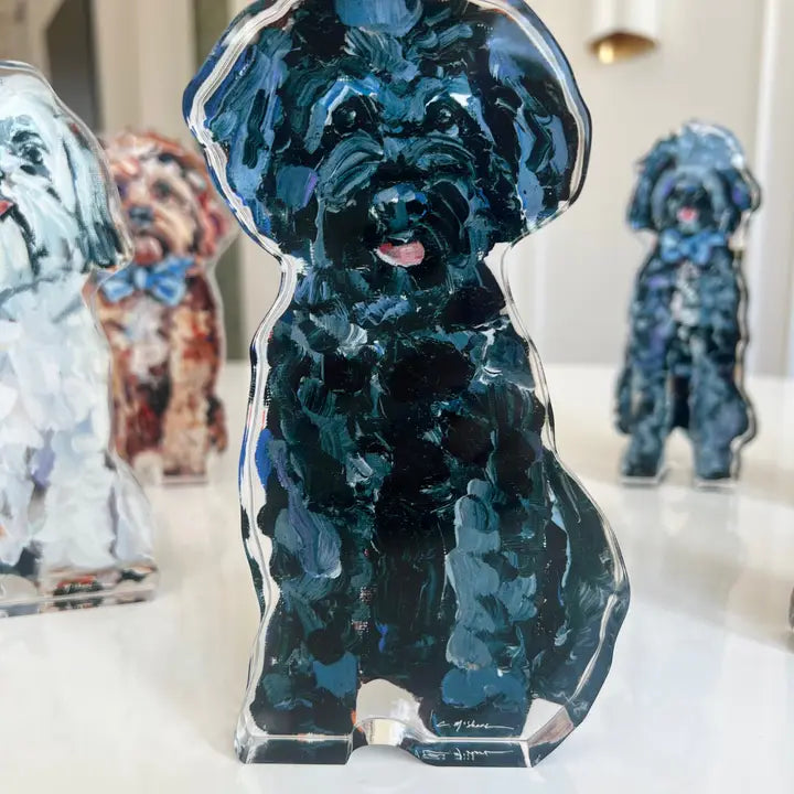 Chelsea McShane - Acrylic Block - Small Black Dog - Large