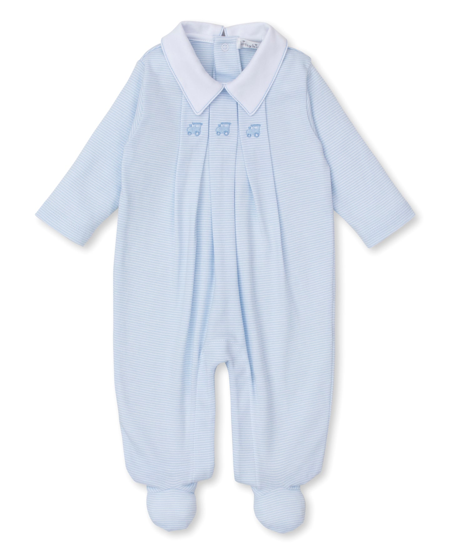 Kissy Kissy - Light Blue Onesie - Train - Findlay Rowe Designs