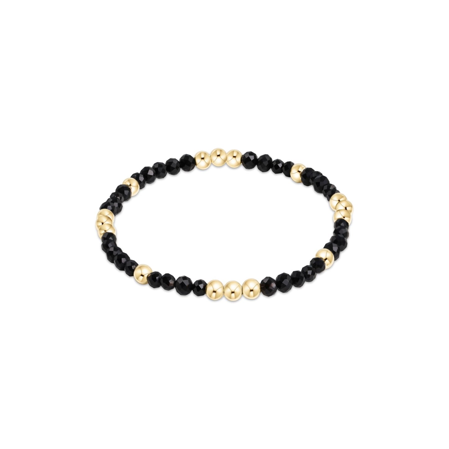 Enewton - Worthy Pattern 3mm Bead Bracelet - Faceted Onyx