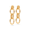 Earrings  - Cleopatra Regal Double Link - Gold