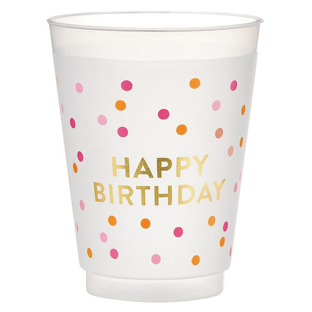 Party Cups - Frosted - Happy Birthday - Gold Foil - Findlay Rowe Designs