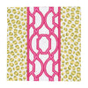 Caspari - Cocktail Napkins - Knots And Spots Green & Fuchsia