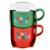 Coffee Mug - Stacking Mug Set - Mrs and Santa Claus