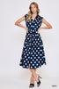 Dress - Polkadot Button Down - Navy