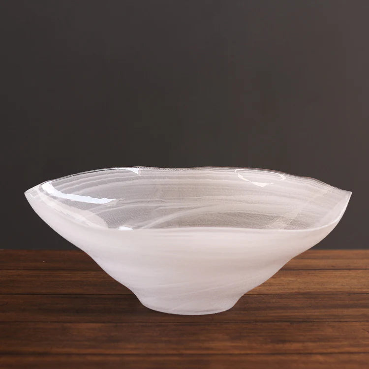 Beatriz Ball - Glass Alabaster Wave Extra Large Bowl (White) NO SHIP - STORE PICKUP - Findlay Rowe Designs