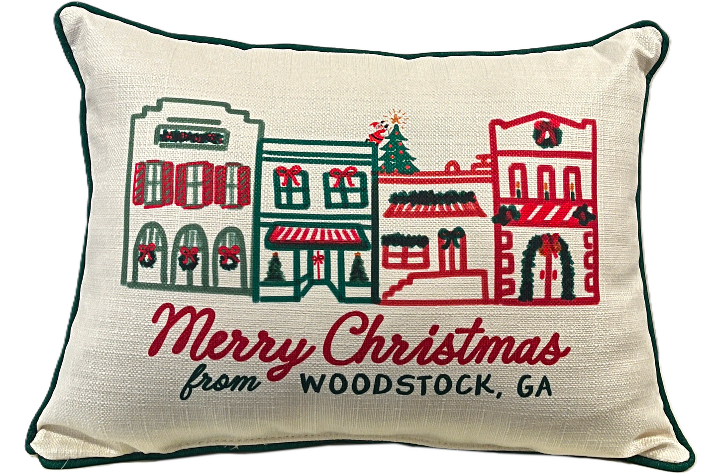 Little Birdie - Merry Christmas from Woodstock Hometown Pillow - Findlay Rowe Designs