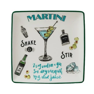 Stoneware Plate with Cocktail Recipe - Findlay Rowe Designs