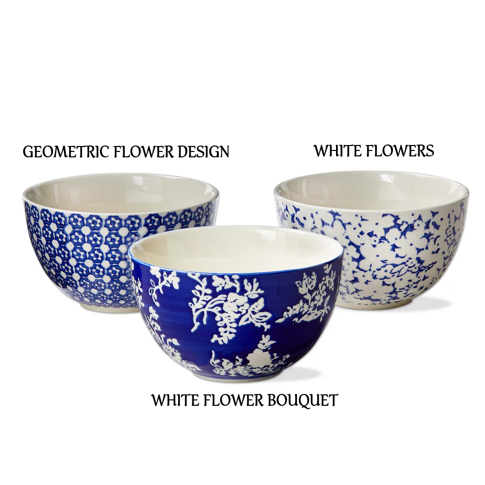 Snack Bowl - Blue and White