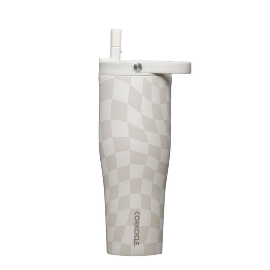 Corkcicle - Go Cup XL 30oz - Wavy Checkerboard - Neutrals