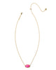 Kendra Scott - Elisa Color Burst Frame Short Pendant Necklace - Gold Neon Pink Magnesite - Findlay Rowe Designs