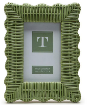 4x6 or 5x7 Frame - Wicker Weave - Green - Findlay Rowe Designs