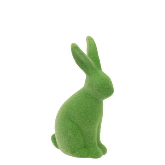 Easter Bunny - Flocked Terracotta - 5.5in Green