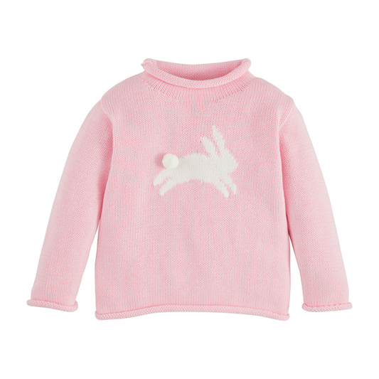 Mud Pie - Baby - Sweater - Bunny Roll Neck - Pink