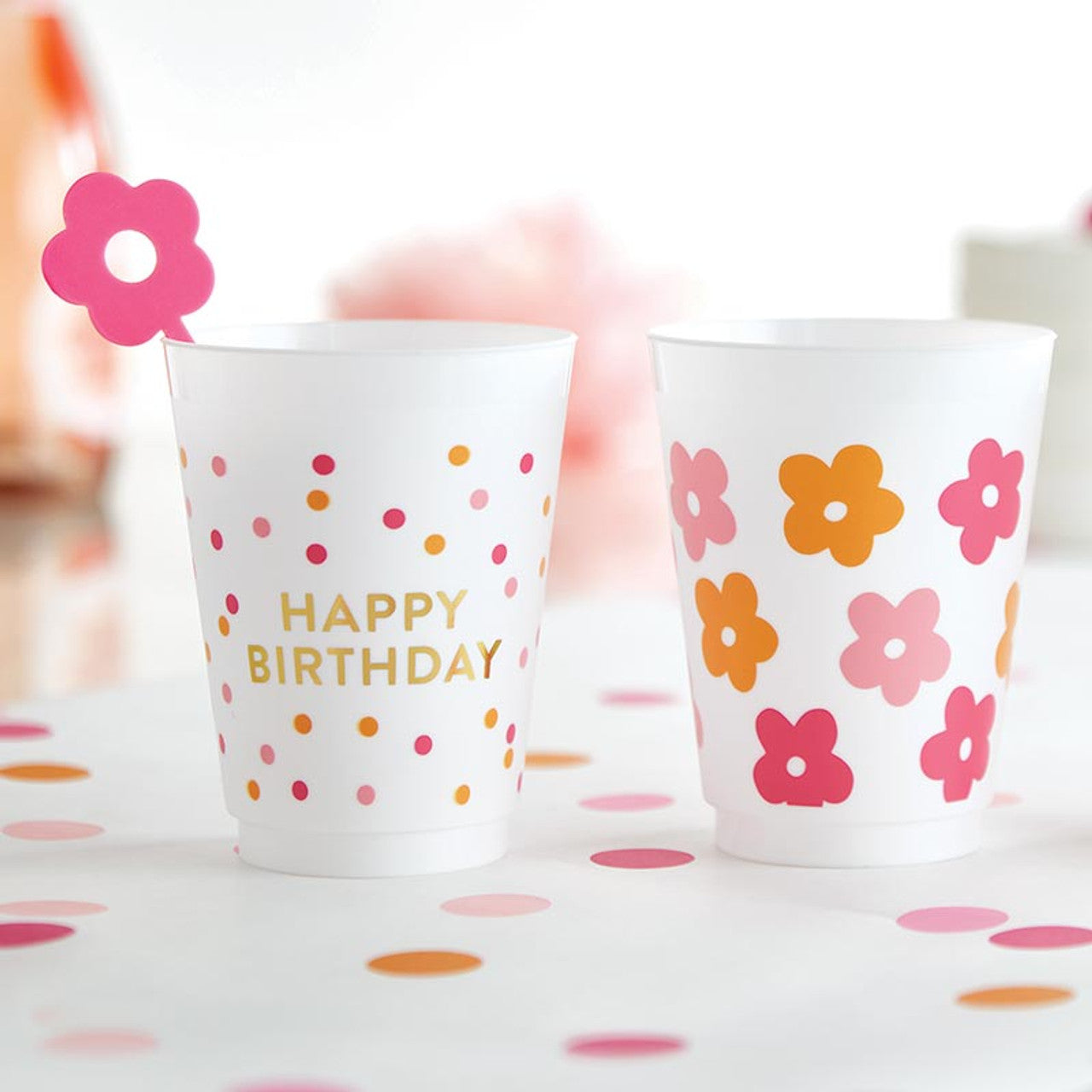 Party Cups - Frosted - Happy Birthday - Gold Foil - Findlay Rowe Designs