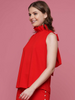 Top - Ruffled Sleeveless - Red - Findlay Rowe Designs