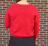 Sweater - V Neck Drop Shoulder - Red - Findlay Rowe Designs