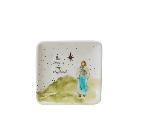 Dish - Christmas Nativity - Gold Electroplating