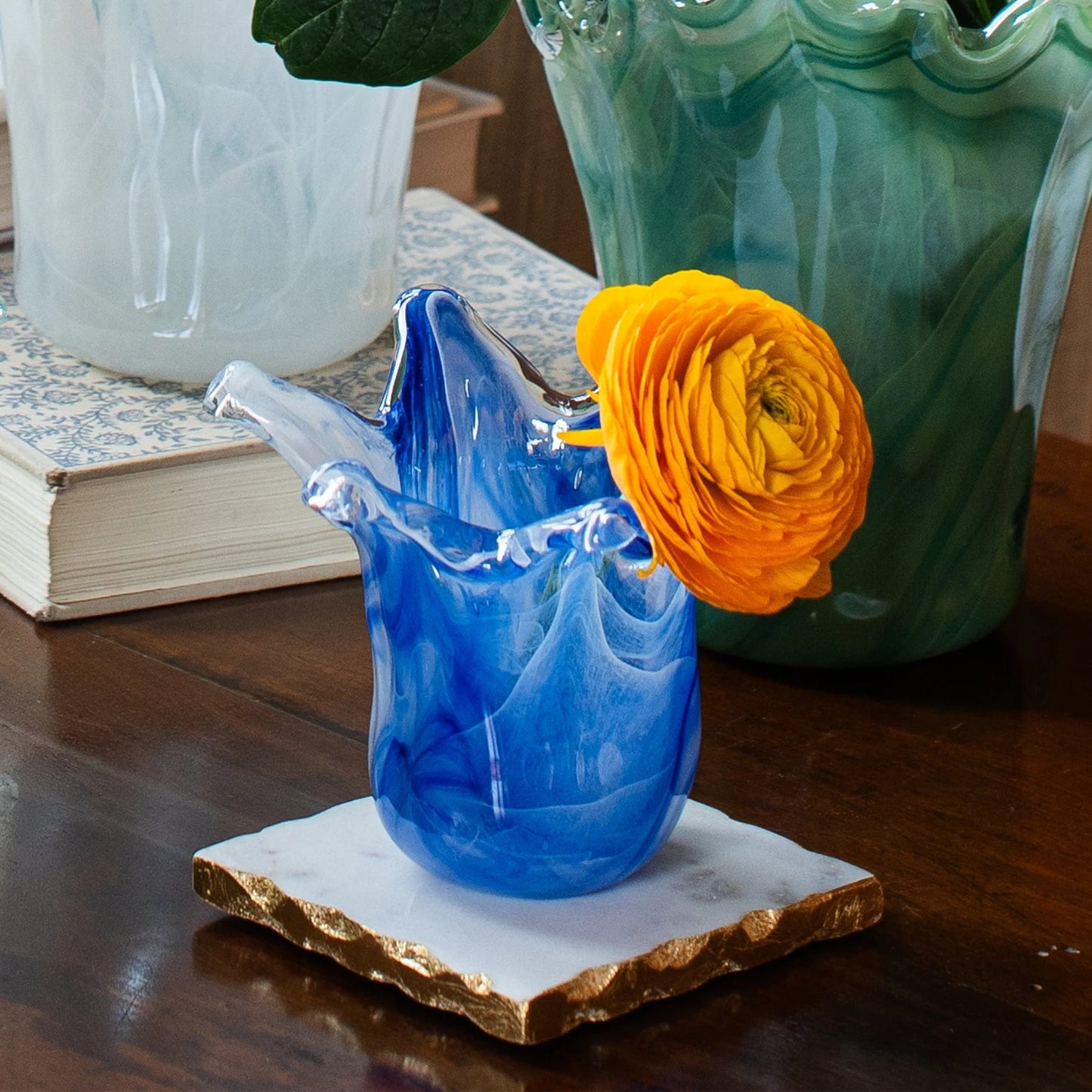 Vietri - Onda Glass  Petite Vase - Cobalt - Findlay Rowe Designs