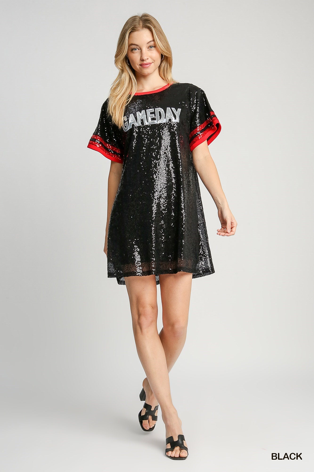 Dress - Round Neck Mini Sequined - Game Day - Findlay Rowe Designs