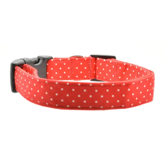 Dog Collar - Red Pin Dot