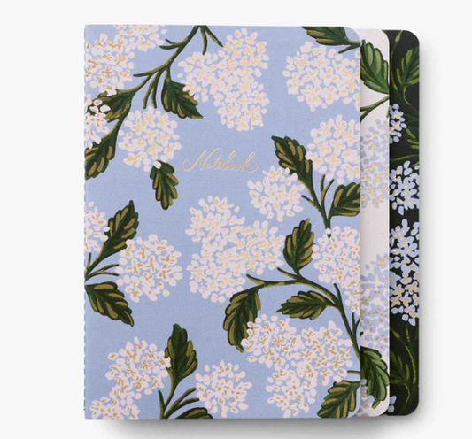 Rifle Paper Co - Notebooks Stitched - Set of 3 Hydrangea