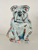 Chelsea McShane - Acrylic Block - English Bulldog - White