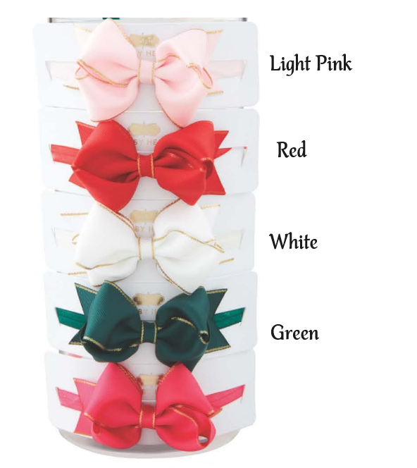 Headband - Baby Girl Christmas Bow - Findlay Rowe Designs