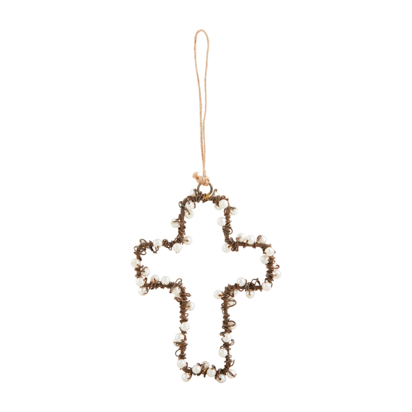 Mud Pie - Ornament - Pearl & Wire Star Heart Cross Angel