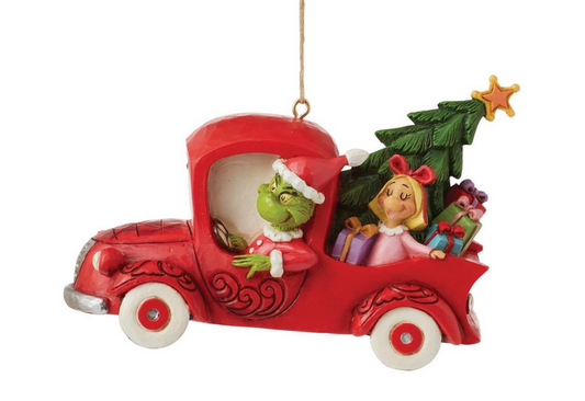 Ornament - Grinch in Red Truck - Findlay Rowe Designs