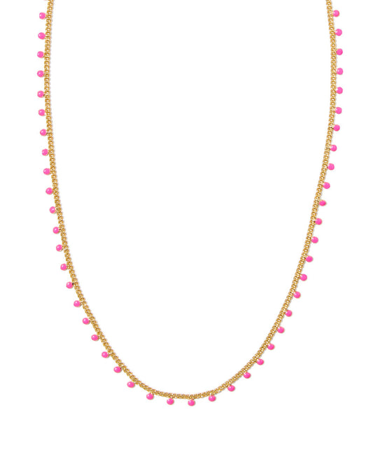 Kendra Scott - Kelsey Strand Necklace - Gold Pink Enamel - Findlay Rowe Designs