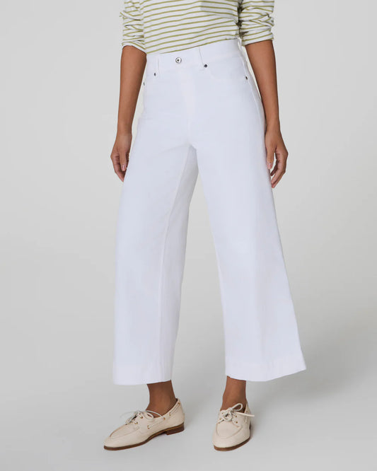 Spanx - SPANXshape EveryWear Cropped Wide Leg Jeans - White