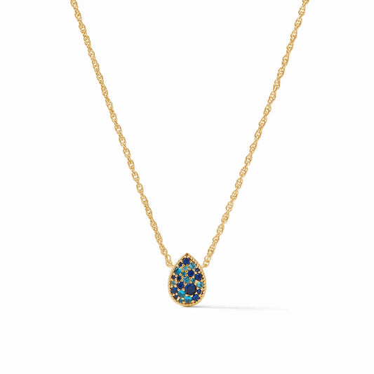 Julie Vos - Luna Teardrop Delicate Necklace - Ombré Blue