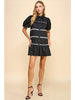 Dress - Repeating Scallop - Black