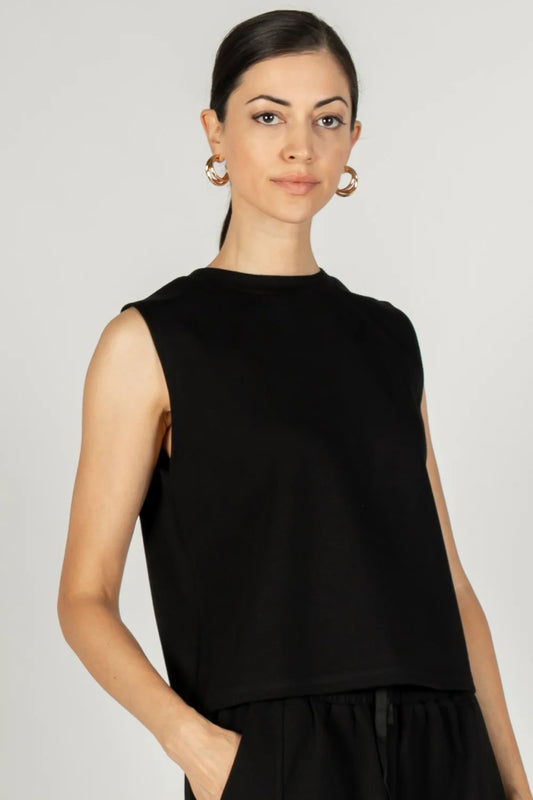 Top - Sleeveless Modal - Black - Findlay Rowe Designs