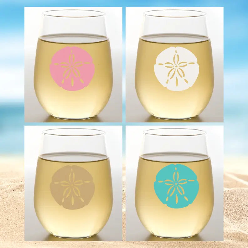 Wine-Oh - Shatterproof Stemless - Sand Dollars - Findlay Rowe Designs