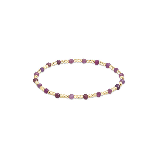 Enewton - Gemstone Gold Sincerity Pattern 3mm Bead Bracelet - Ruby - Findlay Rowe Designs