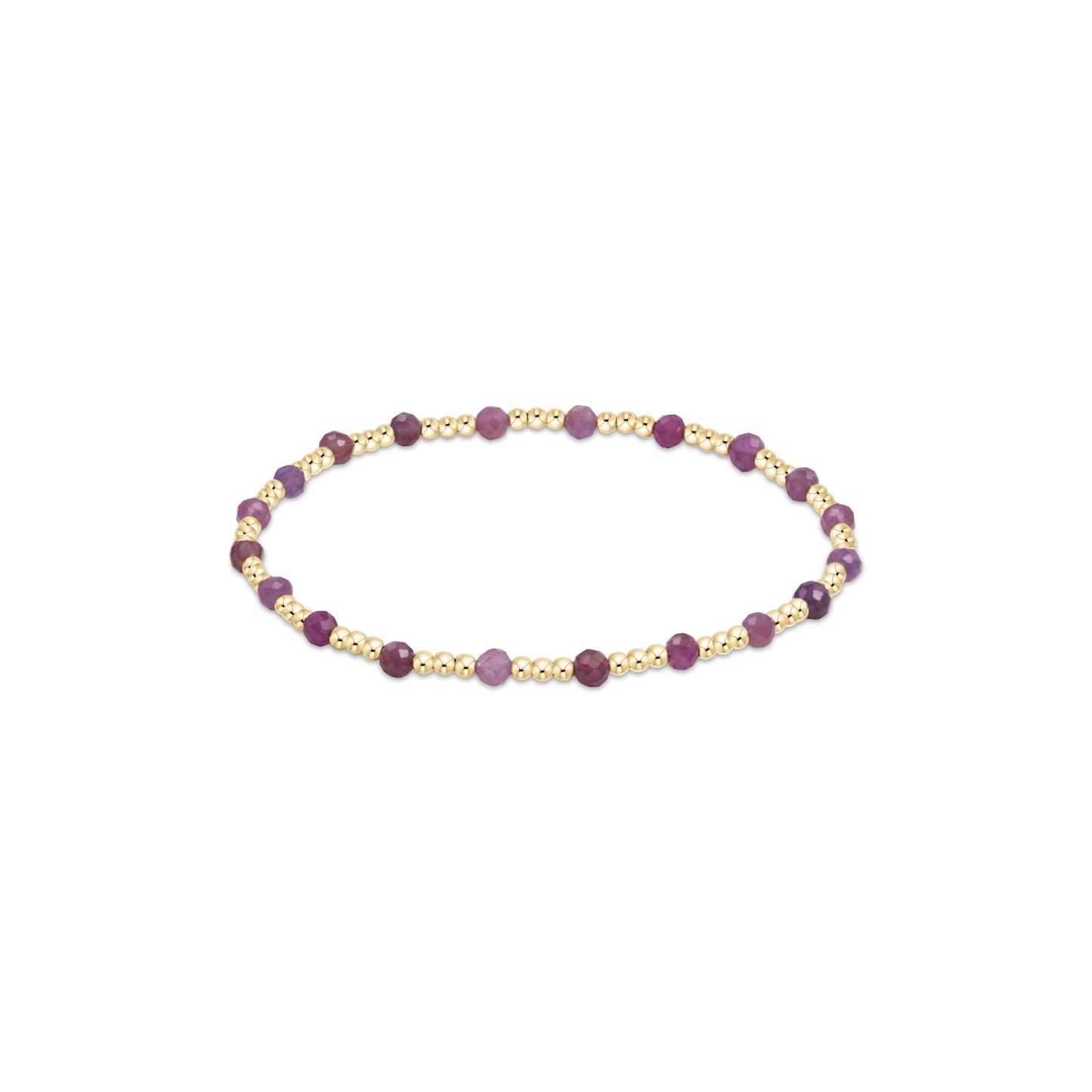 Enewton - Gemstone Gold Sincerity Pattern 3mm Bead Bracelet - Ruby - Findlay Rowe Designs