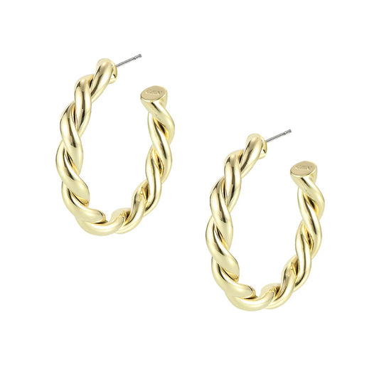 Natalie Wood - Hoop Earrings - Sea Breeze Wrapped - Gold - Findlay Rowe Designs